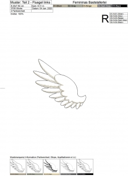 Preview: 3D-Applikation "Adler" (10x10)